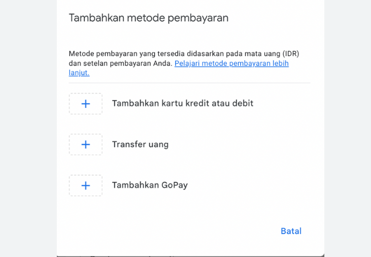 Menentukan Metode Pembayaran Iklan Google Ads